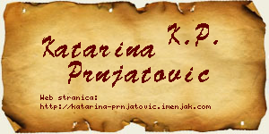 Katarina Prnjatović vizit kartica